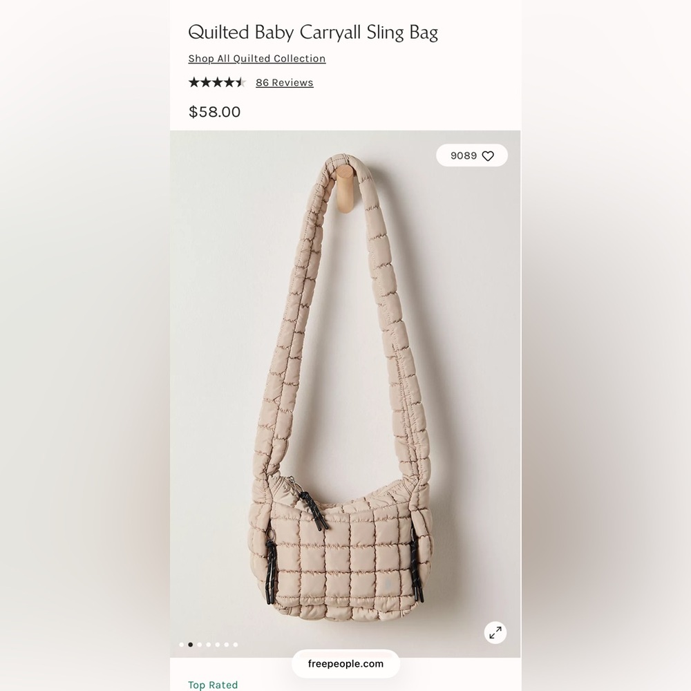 Free People Quilted Baby Carryall Sling Bag